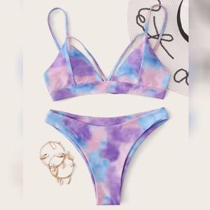 Tie Dye Harness Cheeky Bikini Swimsuit